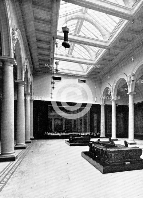 ...The Victoria and Albert Museum: the east central (Tapestry) court..., 1909. Creator: Clarke & Hyde.