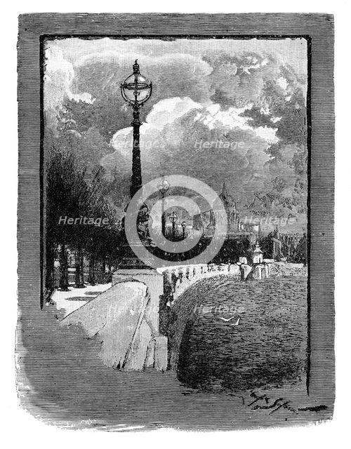 The Victoria Embankment, London. Artist: Unknown
