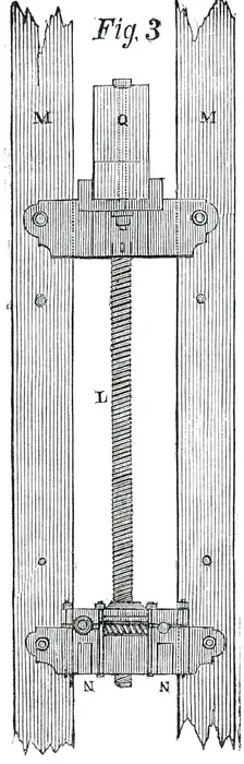 The Victoria Tower - Elevation of the Hoisting-Screw, 1850. Creator: Unknown