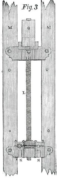 The Victoria Tower - Elevation of the Hoisting-Screw, 1850. Creator: Unknown
