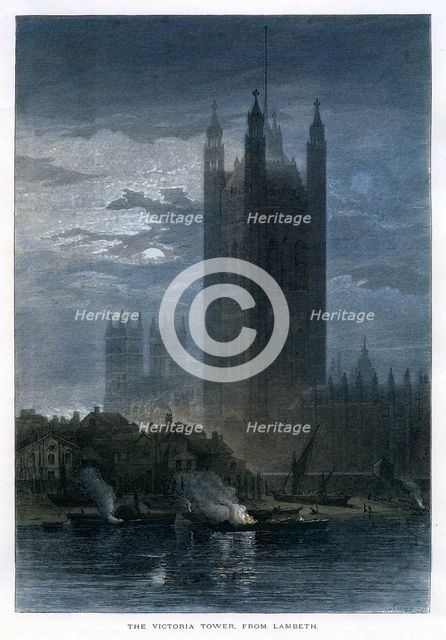 'The Victoria Tower, from Lambeth'. Artist: Unknown