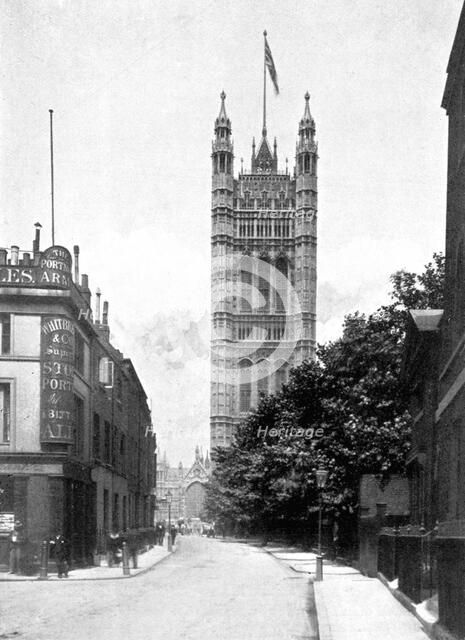 The Victoria Tower, Palace of Westminster, London, c1905. Artist: Unknown