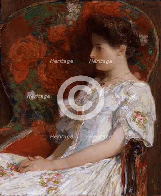 The Victorian Chair, 1906. Artist: Hassam, Childe (1859-1935)