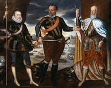 The Victors of Lepanto: John of Austria, Marcantonio Colonna, Sebastiano Venier, ca. 1575. Creator: Anonymous