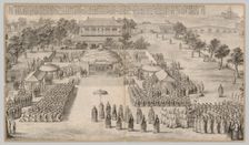 The Victory Banquet: from Battle Scenes of the Quelling of Rebellions..., c. 1765-1774; poem dated 1 Creator: Unknown