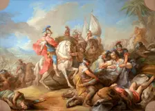 The Victory of Alexander over Porus, c1738. Creator: Carle van Loo