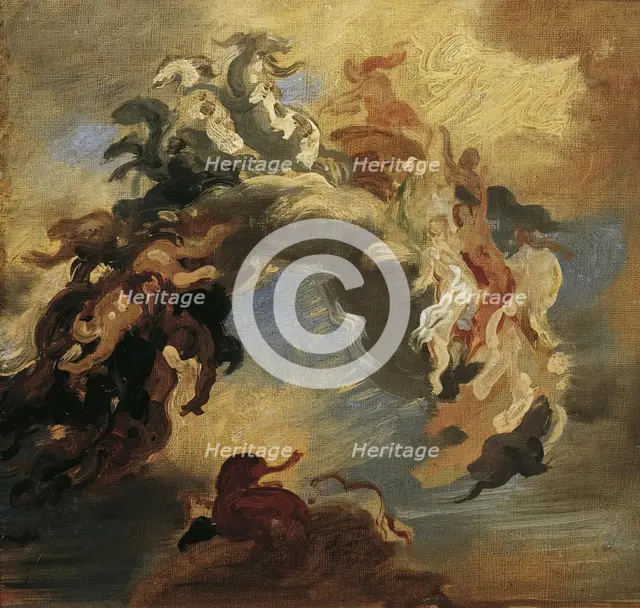 The victory of light over darkness, 1884/1885. Creator: Hans Canon.
