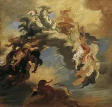The victory of light over darkness, 1884/1885. Creator: Hans Canon