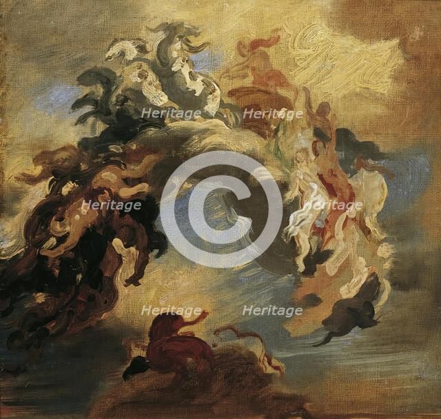 The victory of light over darkness, 1884/1885. Creator: Hans Canon.