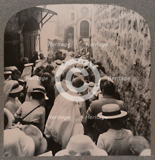 'The Via Dolorosa from the Tower of Antonio to the Church of the Holy Sepulchure', c1900. Artist: Unknown.