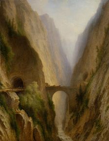 The Via Mala in Graubünden, 1872. Creator: Carl Morgenstern