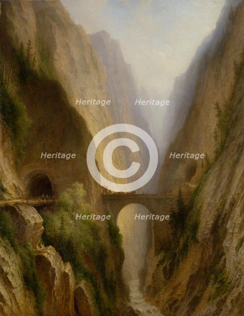 The Via Mala in Graubünden, 1872. Creator: Carl Morgenstern.