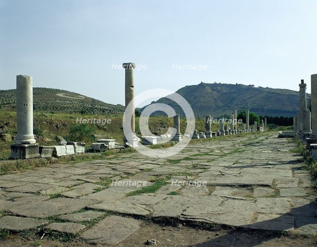 The Via Sacra (Sacred Way) from Pergamon to Asclepeium, Turkey, 1999. Creator: Unknown.