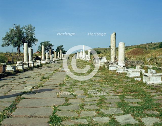 The Via Sacra (Sacred Way) from Pergamon to Asclepeium, Turkey, 1999. Creator: Unknown.