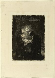 The Vigil, 1856. Creator: Jean Francois Millet