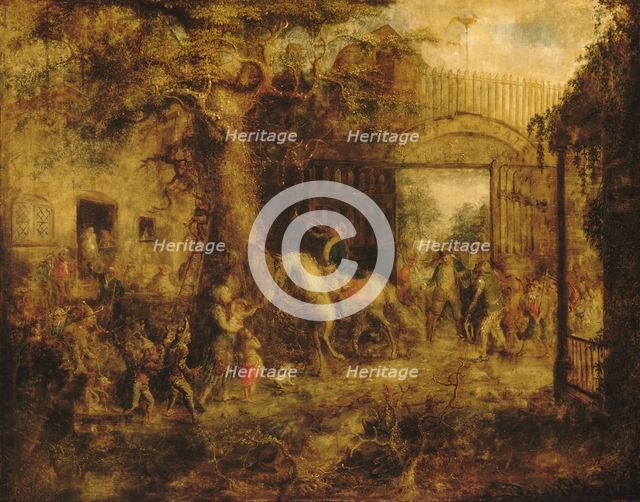 The Vigilant Stuyvesant's Wall Street Gate, 1863. Creator: John Quidor.