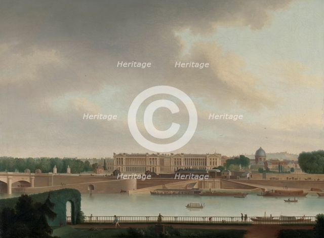 The View from the Batavian Embassy in Paris, 1801. Creator: Josephus Augustus Knip.