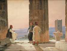 The View from the Temple of Athena on the Acropolis, 1844. Creator: Martinus Rorbye