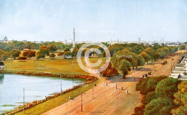 The view from Chowringhee, Calcutta, India, early 20th century. Artist: Unknown