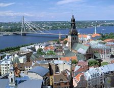The view from St Peter's spire, Riga, Latvia