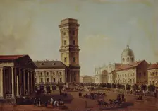 The View of Nevsky Prospect near the City Duma in St Petersburg, 1814. Creator: Timofey Vasilyev