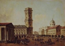 The View of Nevsky Prospect near the City Duma in St Petersburg, 1814. Creator: Timofey Vasilyev