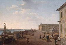 The View of the Embankment of Vasilyevsky Island near the Academy of Arts, 1799. Creator: Benjamin Patersson