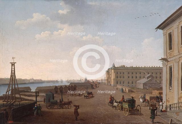 The View of the Embankment of Vasilyevsky Island near the Academy of Arts, 1799. Creator: Benjamin Patersson.