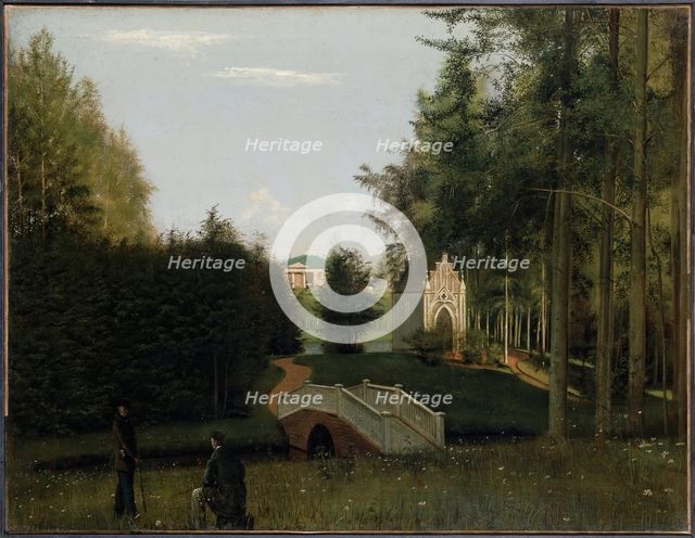 The View of the Farmstead of Ostrovki in the Province of Tver, 1845. Creator: Grigory Soroka.