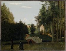 The View of the Farmstead of Ostrovki in the Province of Tver, 1845. Creator: Grigory Soroka