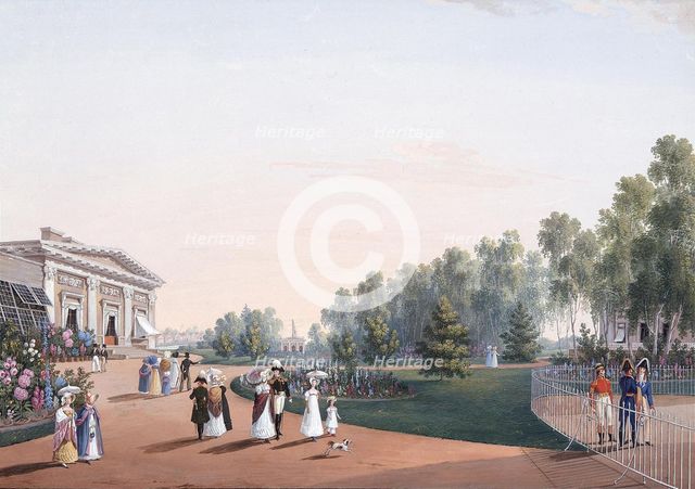 The View of the Park near the Yelagin Palace, 1823. Artist: Beggrov, Karl Petrovich (1799-1875)