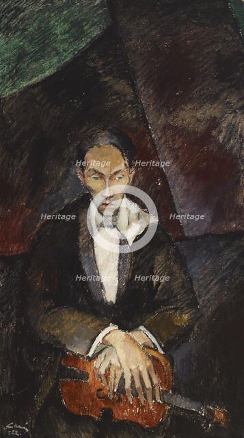The Violin Player, 1922. Creator: Alvar Cawén.