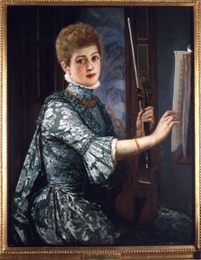The Violinist 1886. Artist: George Adolphus Storey