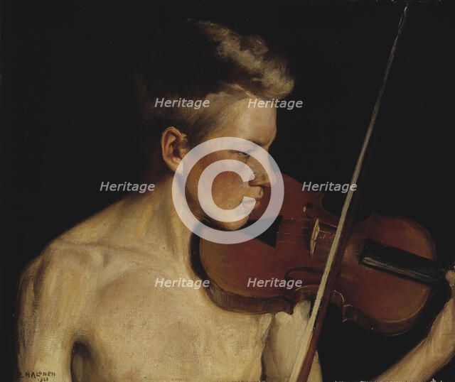 The Violinist, 1900. Creator: Pekka Halonen.