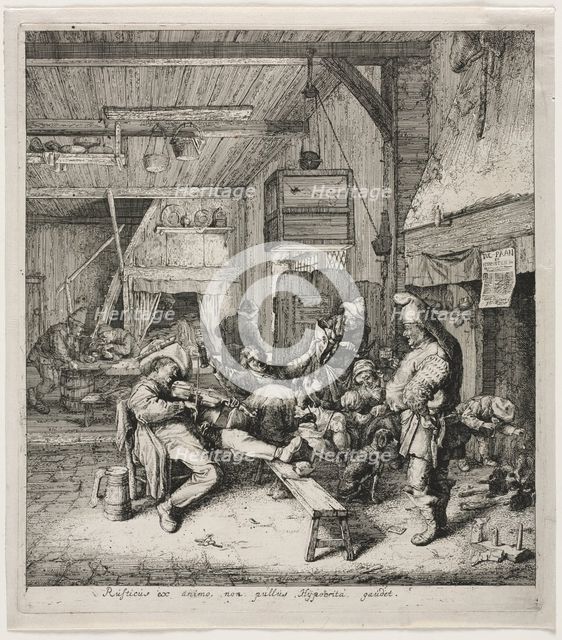 The Violinist Seated. Creator: Cornelis Dusart (Dutch, 1660-1704).