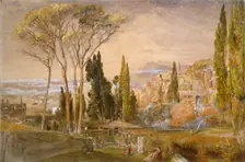 The Villa d'Este at Tivoli, 1838. Artist: Samuel Palmer