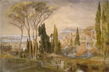 The Villa d'Este at Tivoli, 1838. Artist: Samuel Palmer