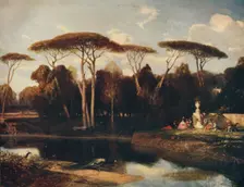 The Villa Doria - Panfili, Rome 1838-1839, c1915. Artist: Alexandre Gabriel Decamps