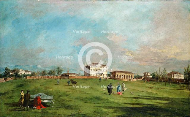 The Villa Loredan, Paese, early 1780s. Creator: Francesco Guardi.