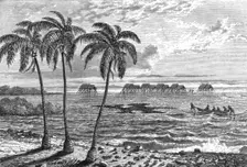 'The village as seen from the shore; A Visit to the Guajiro Indians of Maracaibo, Venezuela 1875. Creator: A Goering
