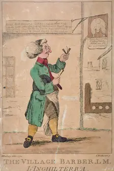 The village barber 1772. Artist: James Bretherton