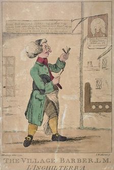 The village barber 1772. Artist: James Bretherton
