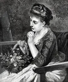 "The Village Belle" - by H. Schlesinger, from the exhibition at the French Gallery, 1876. Creator: Unknown