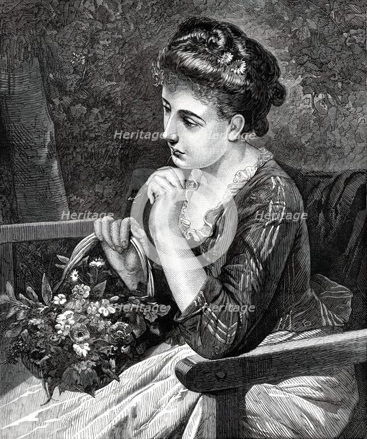 "The Village Belle" - by H. Schlesinger, from the exhibition at the French Gallery, 1876. Creator: Unknown.