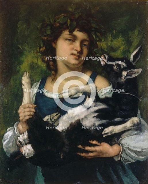 The Village Girl with a Goatling (La villageoise au chevreau), 1860.