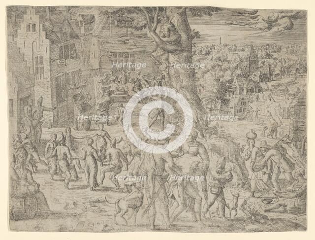 The Village Fair, 1549., 1549. Creator: Possibly by Peeter van der Borcht.