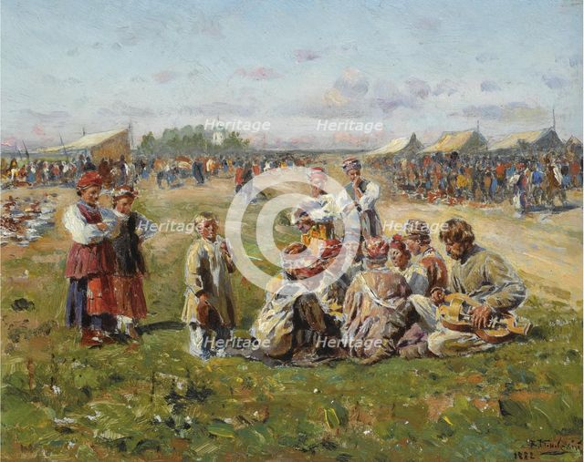The Village Fair, 1882. Artist: Makovsky, Vladimir Yegorovich (1846-1920)