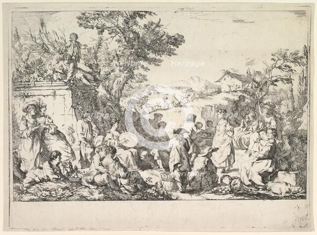 The Village Festival (Fête de village dans la campagne romaine), ca. 1735-40. Creator: Jean Baptiste Marie Pierre.