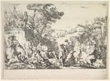 The Village Festival (Fête de village dans la campagne romaine), ca. 1735-40. Creator: Jean Baptiste Marie Pierre