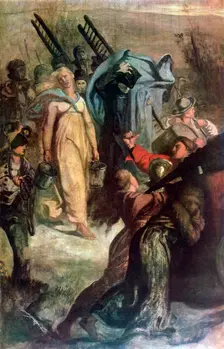 The Village Firemen (detail), 1857. Creator: Pierre Puvis de Chavannes